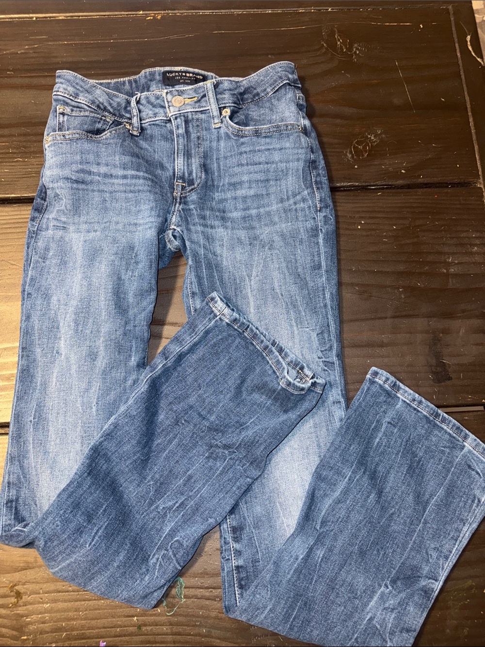 Lucky Brand Women's Bootcut Jeans in Faded Blue Denim